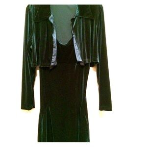 Velvet dress w jacket
